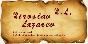 Miroslav Lazarev vizit kartica